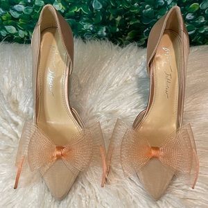 Betsey Johnson Blush Pink Bow Heels